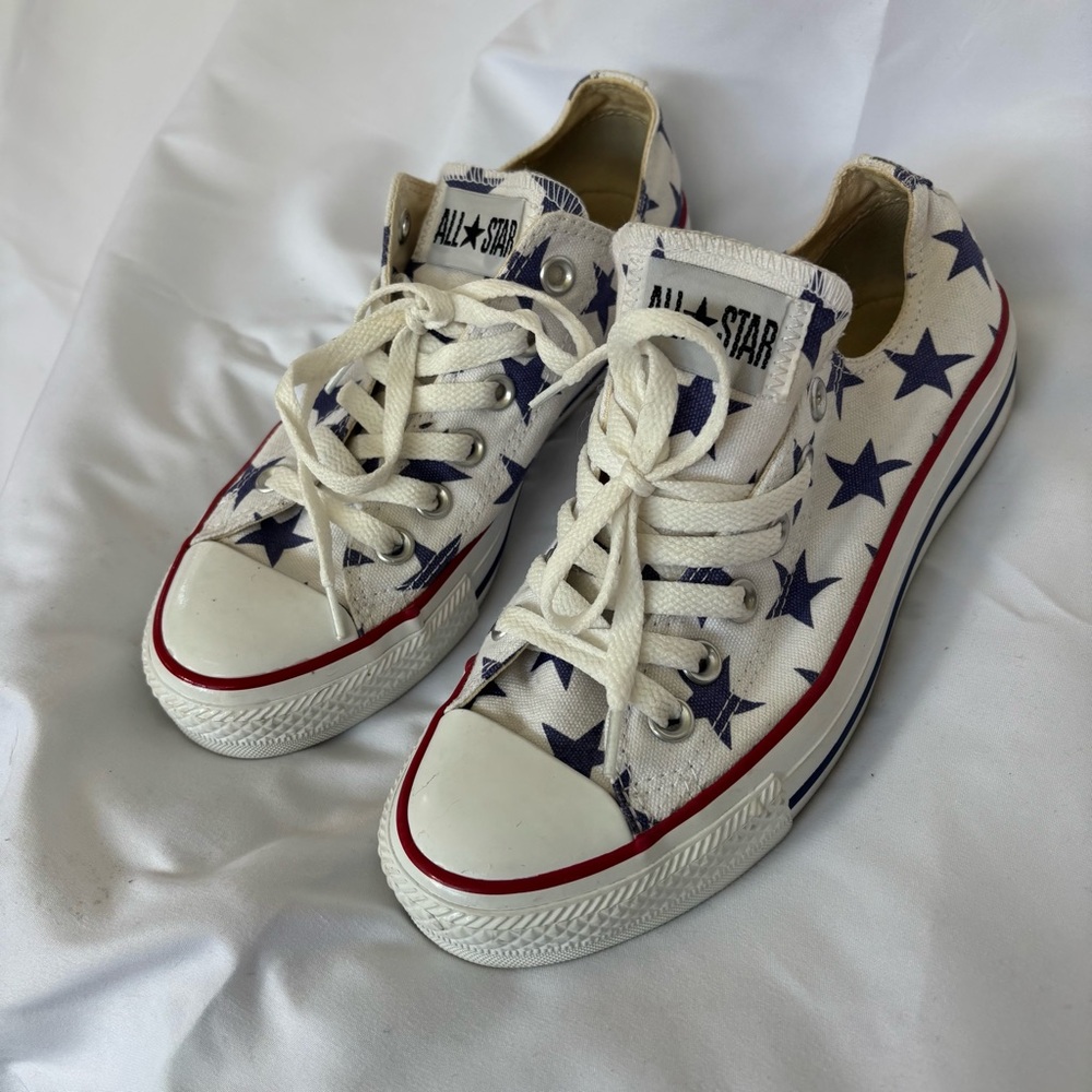 Converse All-Star Blue & White Patriotic Mens 4.5 Women’s 6.5 Unisex Sneakers - Picture 2 of 5